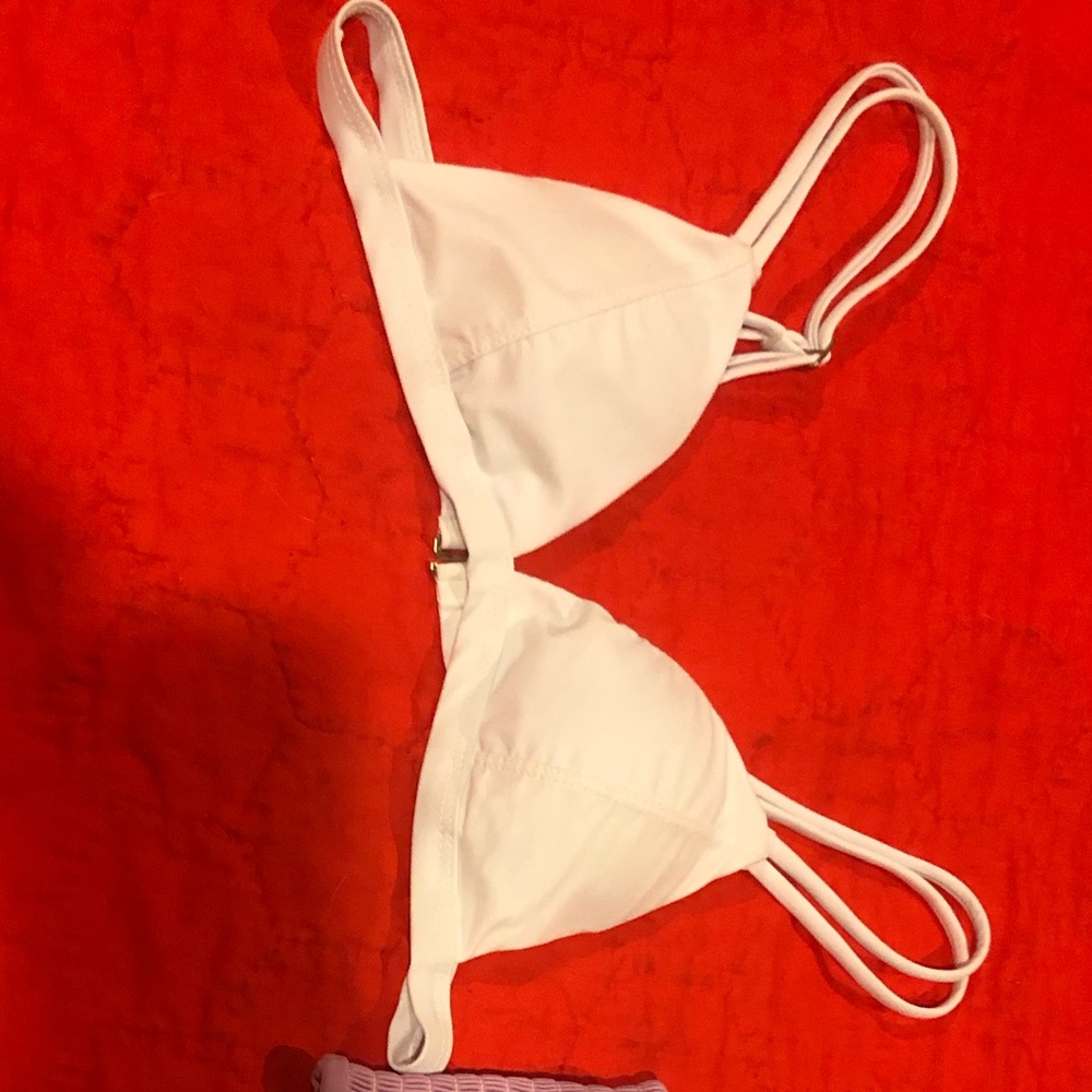 white swim top from zaful